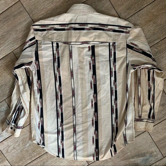 Vintage 90s western style pattern shirt 100%cotton - Picture 5 of 8